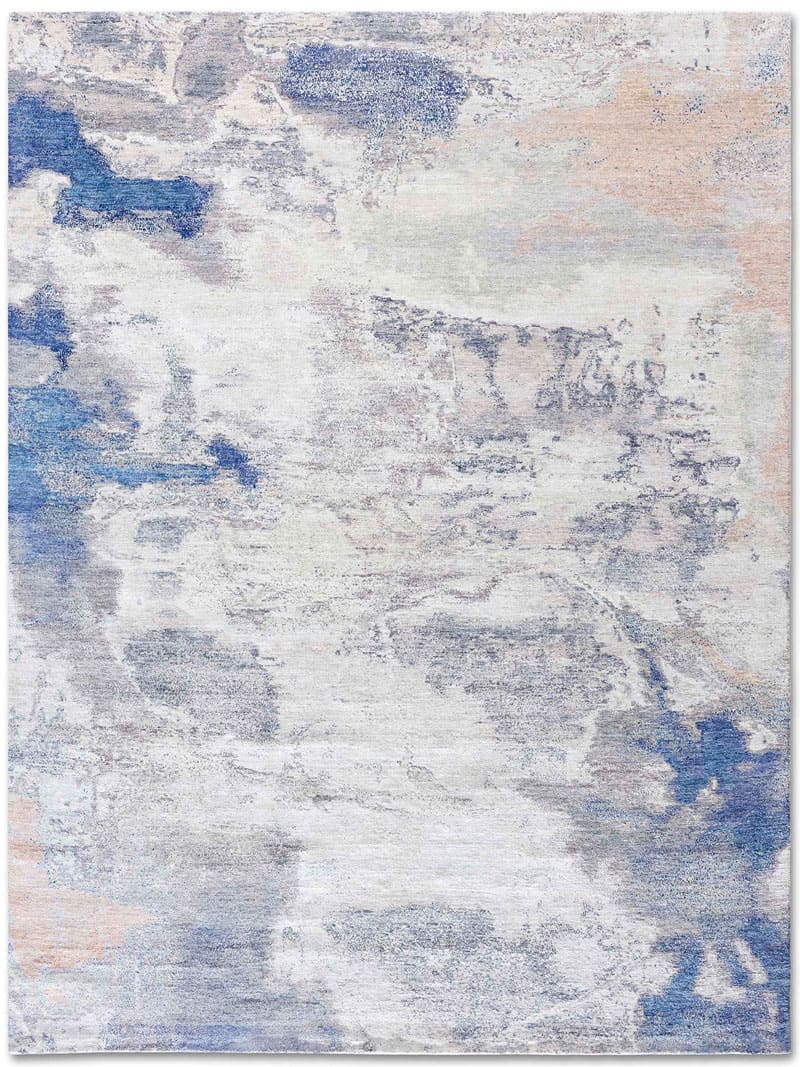 Tappeto Annodato Blu/Sabbia | Misura: 300 x 400 cm
