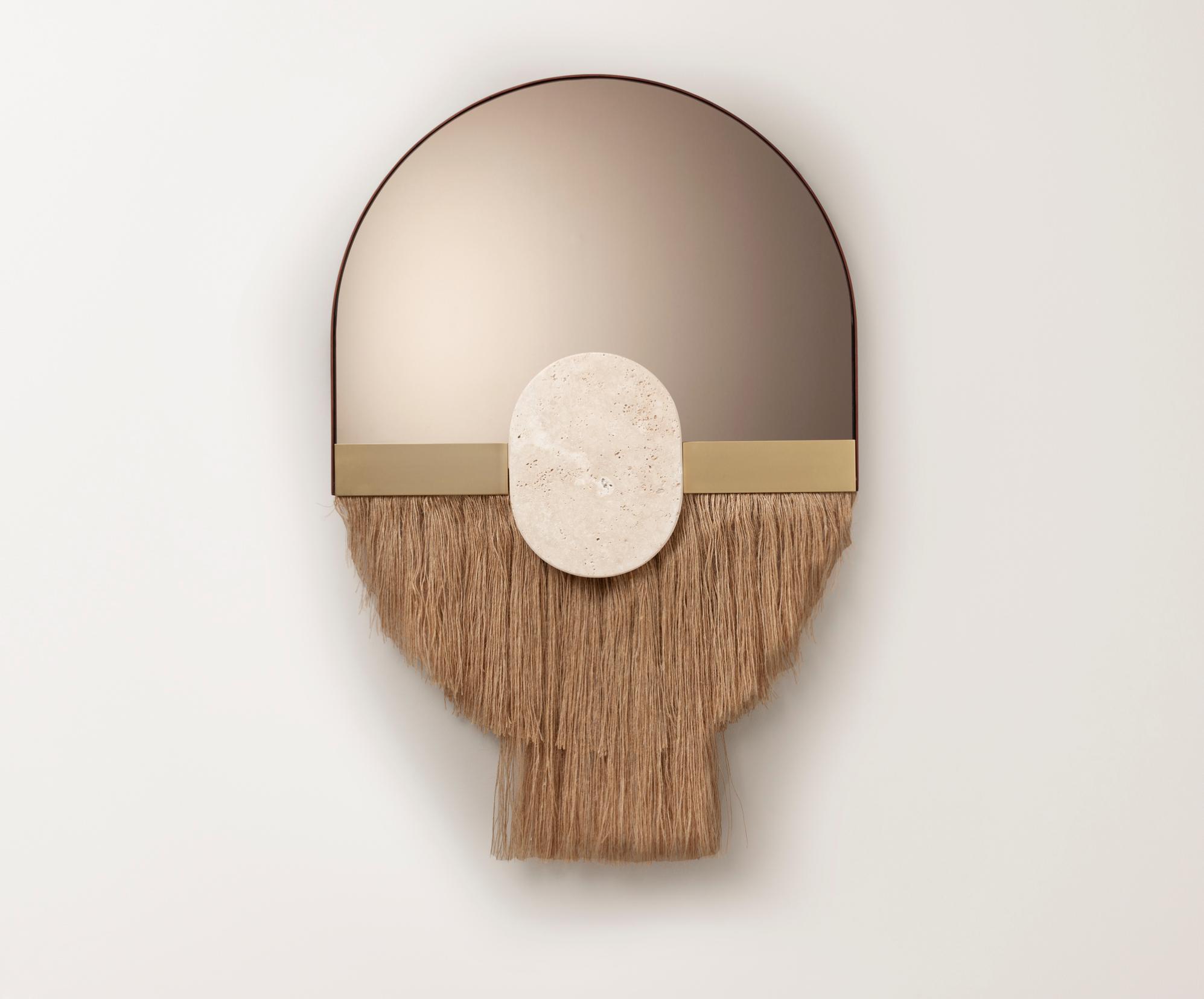 Specchio decorativo da parete Souk Ecru Latte