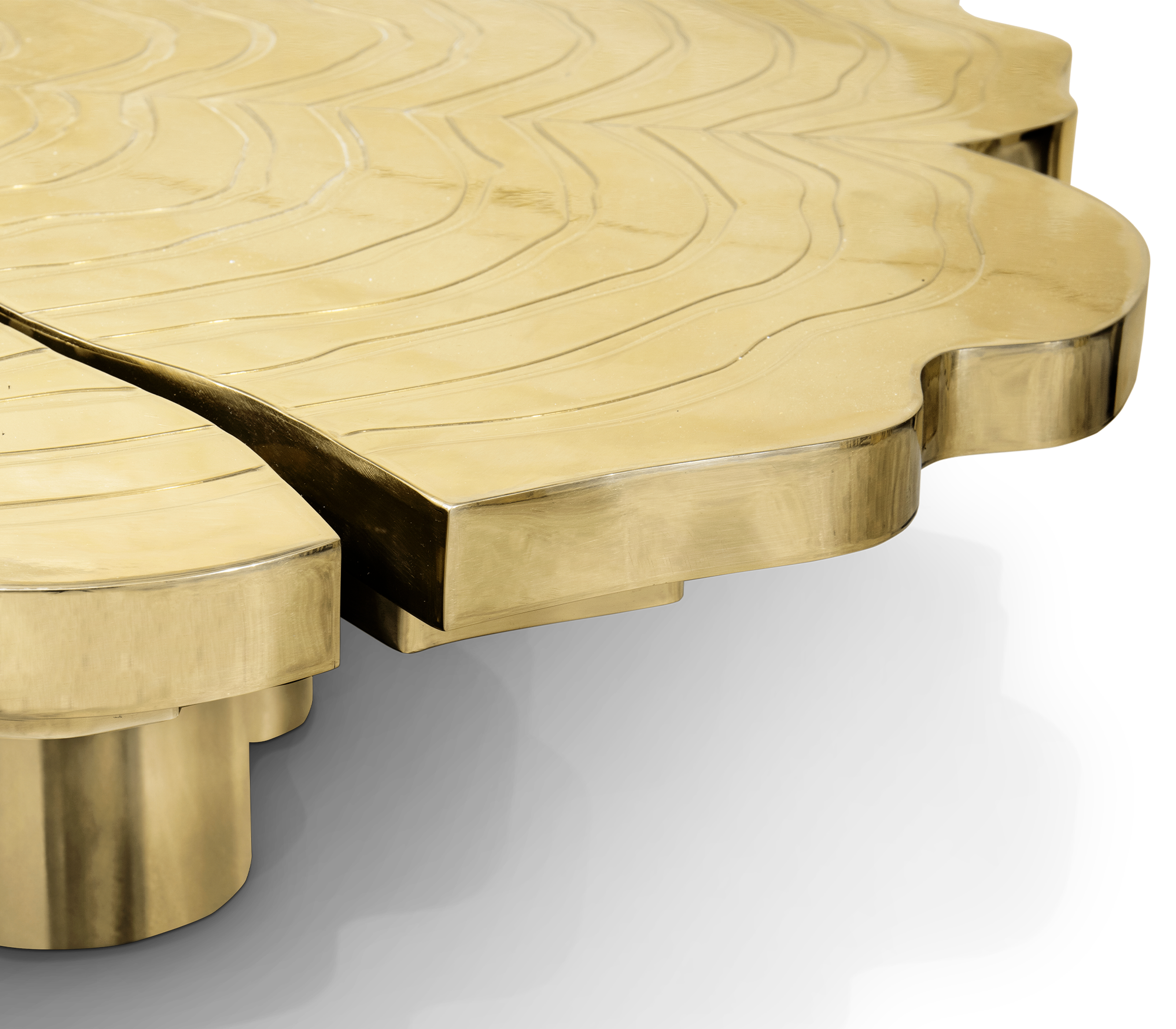Set Tavolini da Caffè Fortuna Oro (3 Pezzi)