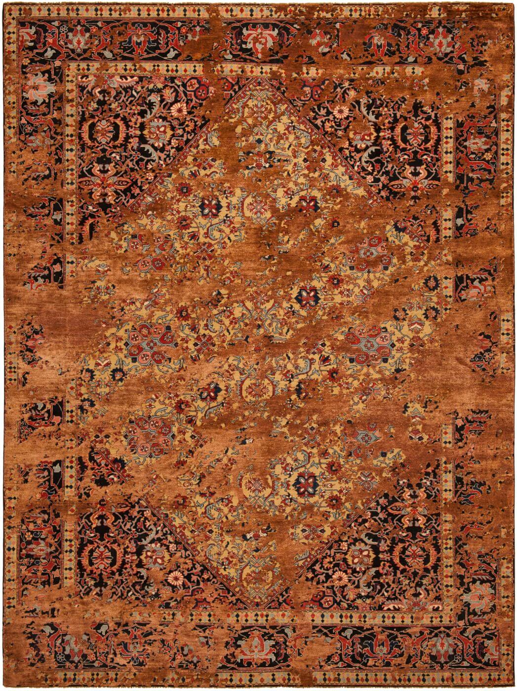 Tappeto Serapi Queensbury Double Sky Giallo A 041 Seta | Misura: 300 x 400 cm