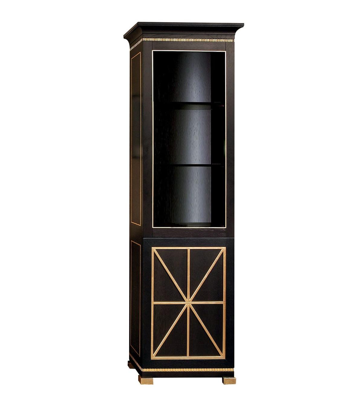 Credenza Alta in Legno Laccato Nero