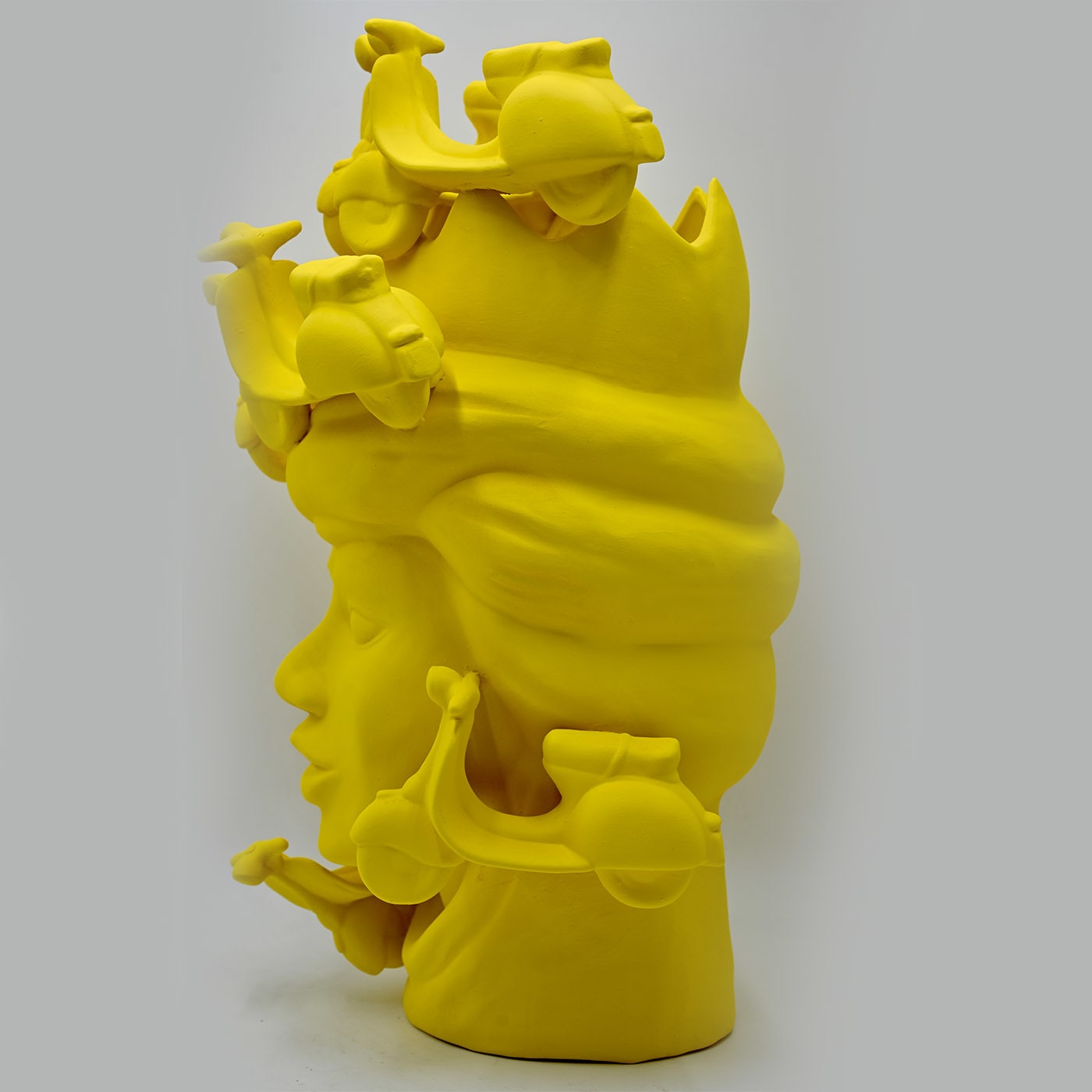 Testa di Moro Gialla Opaco Scultura