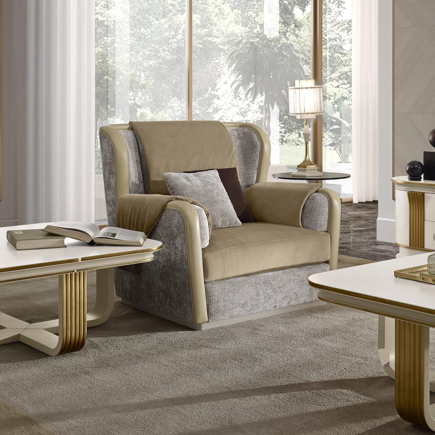 Poltrona Beige Oliver