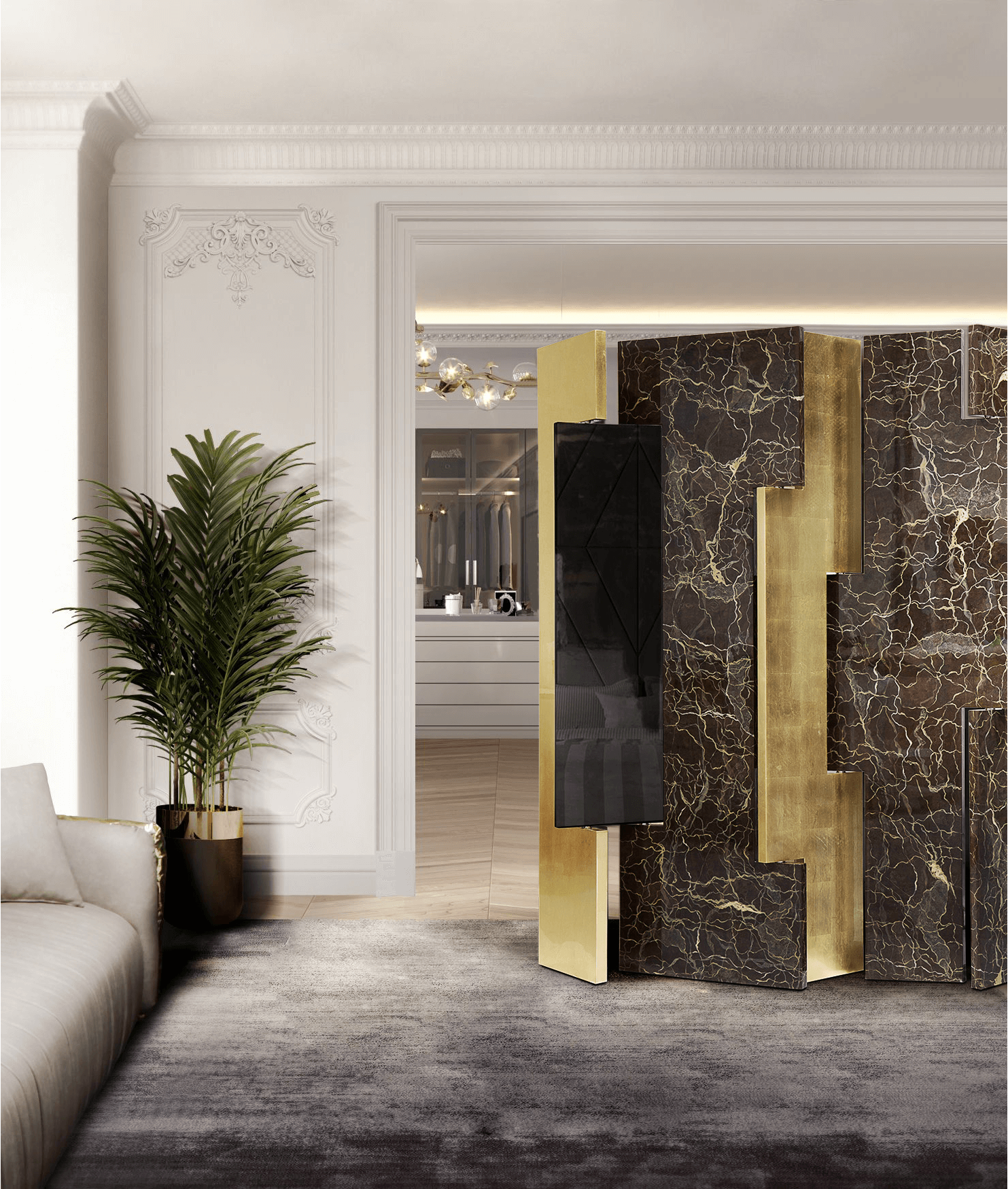 Paravento Pieghevole Luxe