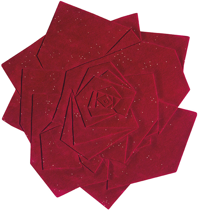Tappeto Rose Fatto a Mano Indiano
