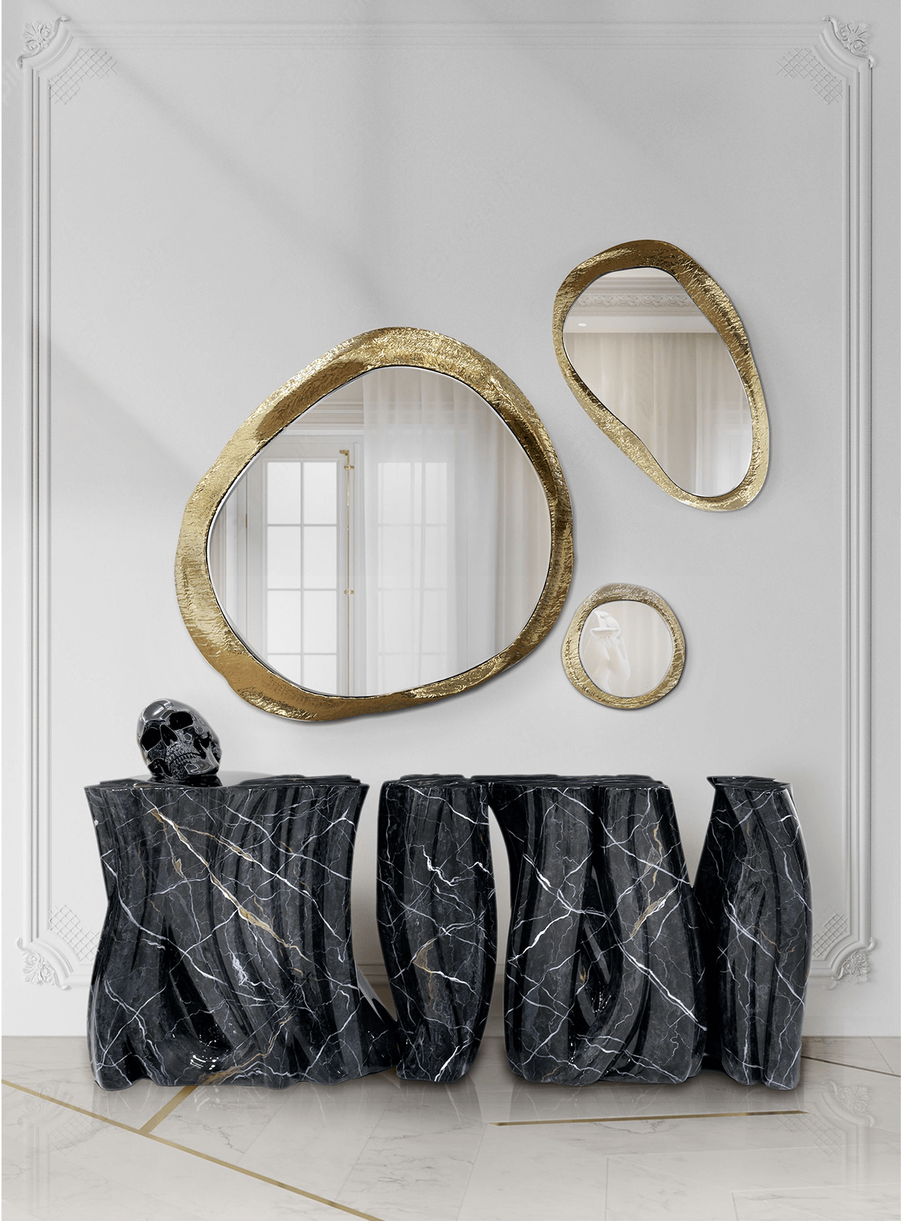 Credenza Premium Effetto Marmo Monochrome