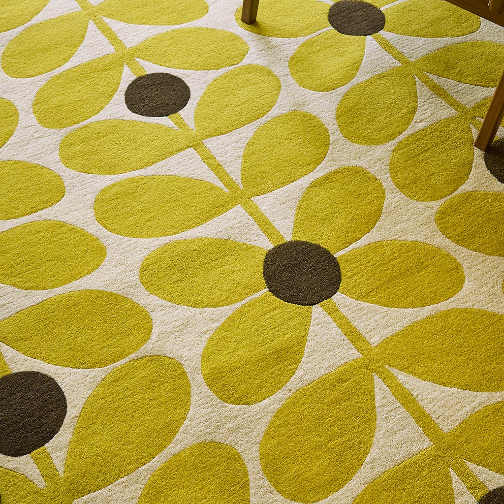 Sixties Stem Yellow Tappeto