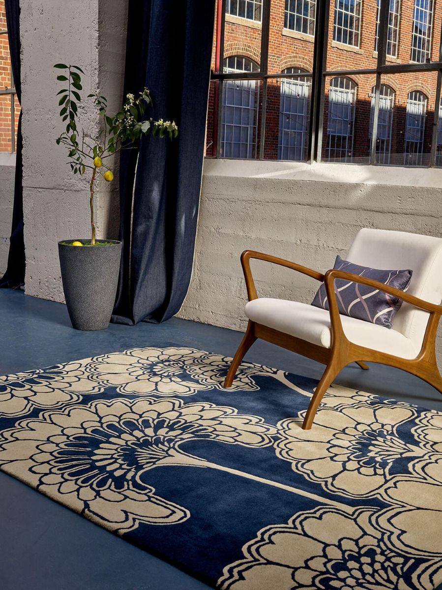 Tappeto Floreale Giapponese Mezzanotte 39708 | Misura: 250 x 350 cm