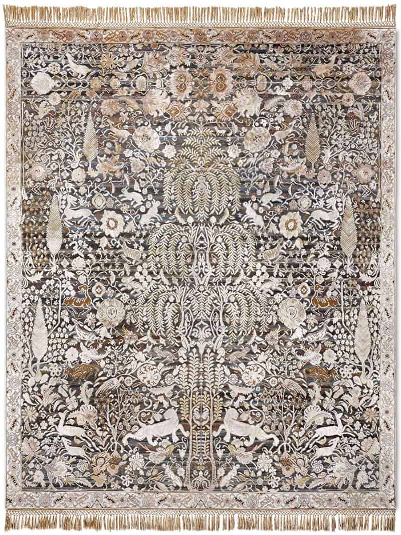 Tappeto Lusso Oro/Grigio