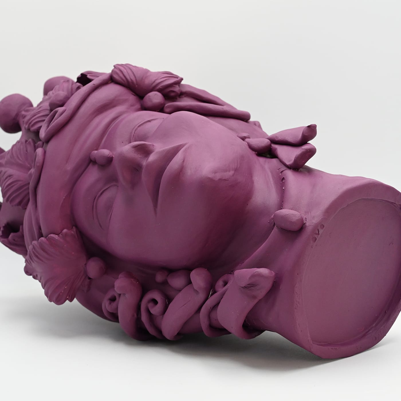 Testa di Moro Viola Artigianale Scultura