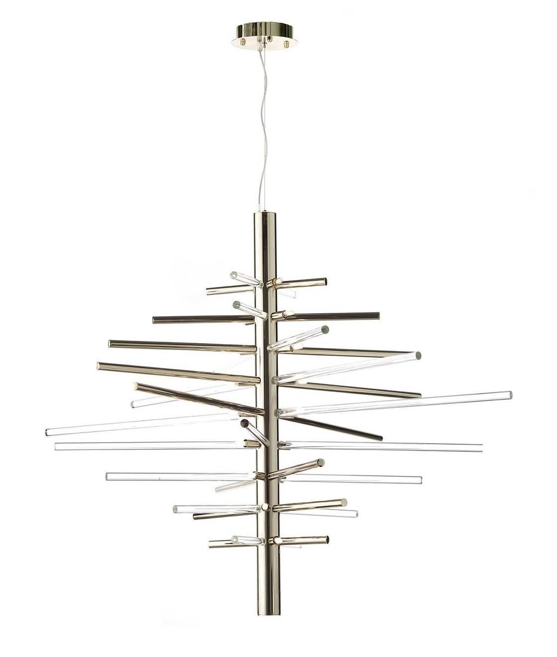 Lampadario in Vetro Twist Oro