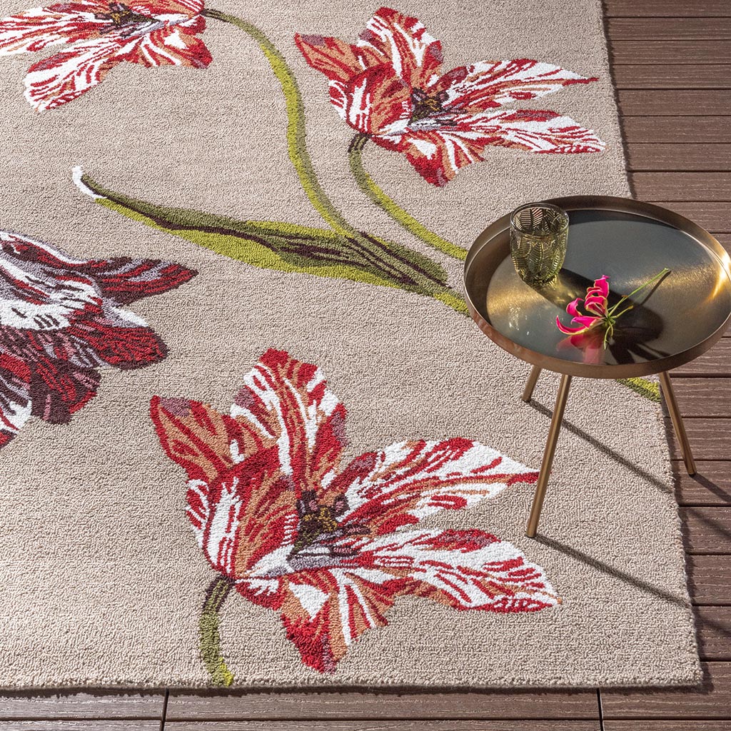 Tappeto TB Botanical Tulip Blu Per Esterni | Misura: 250 x 350 cm