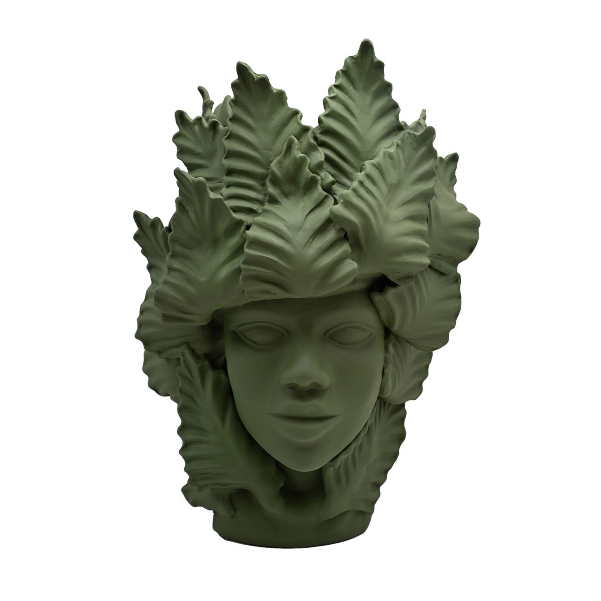 Testa di Moro Verde Opaco Scultura