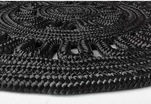 Tappeto Intrecciato Nero