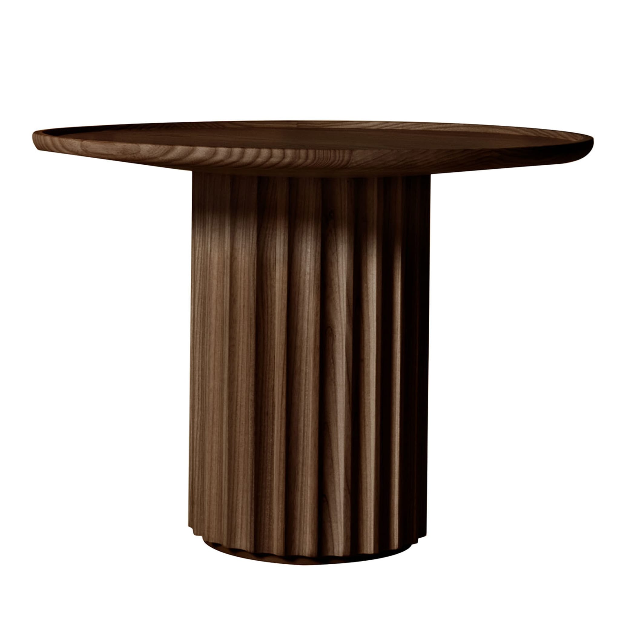 Tavolino da Caffè Frassino Marrone Capitello | Dimensioni: Ø 40 cm