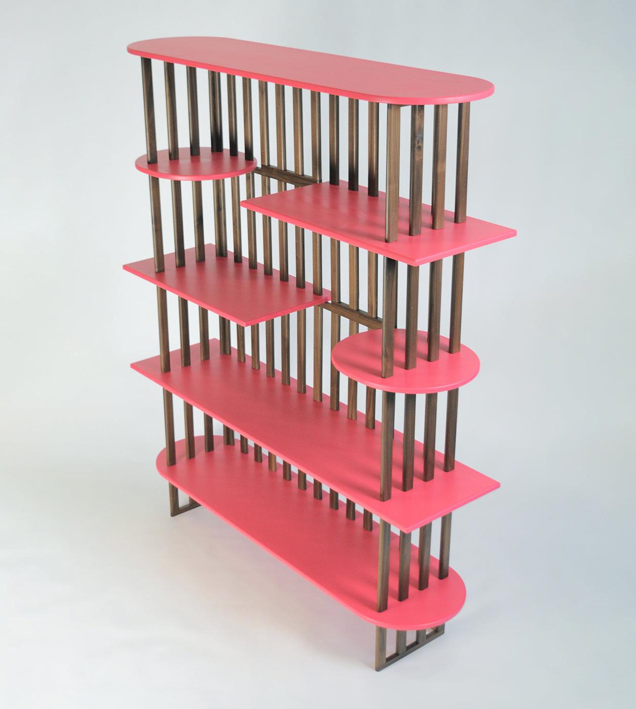 Libreria Rosa a Cinque Ripiani