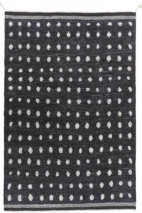 Tappeto Dots Nero Bianco