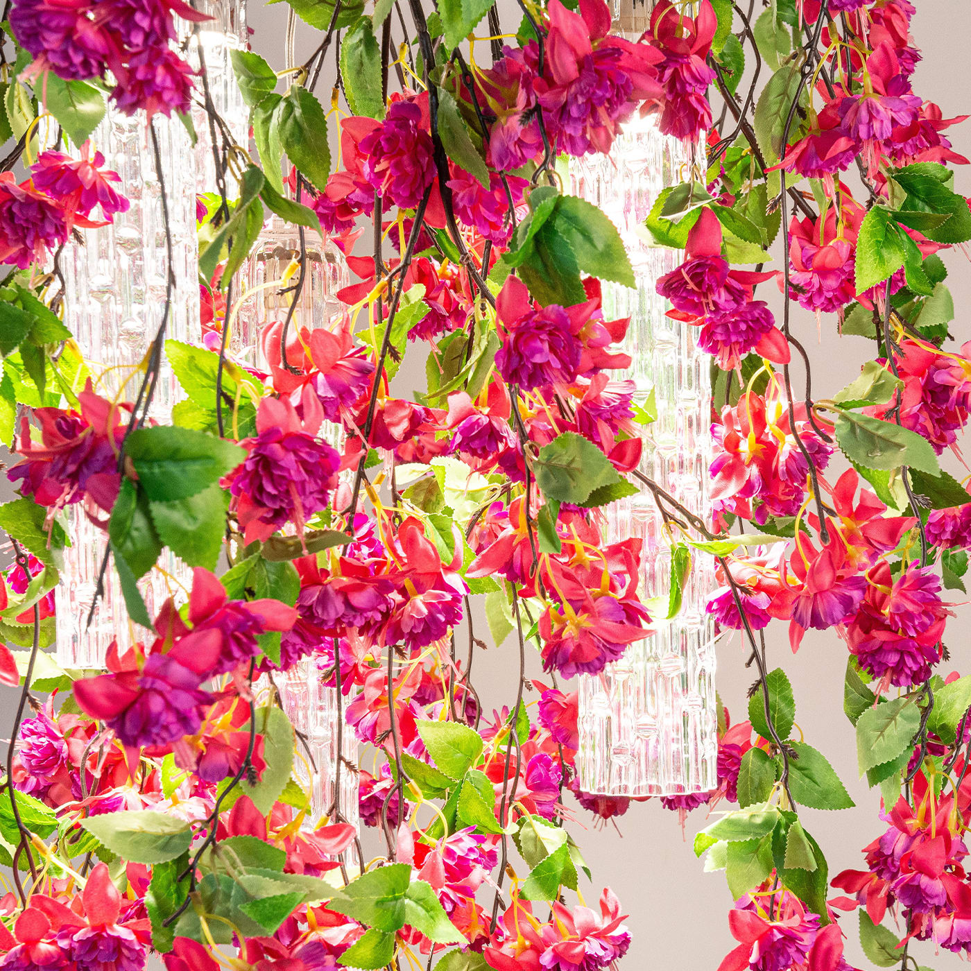 Lampadario Grande Pink Cascade