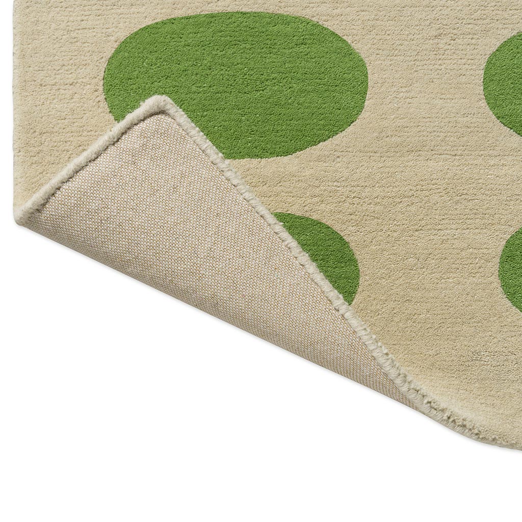 Optical Oval Green/Cream Tappeto | Misura: 250 × 350 cm