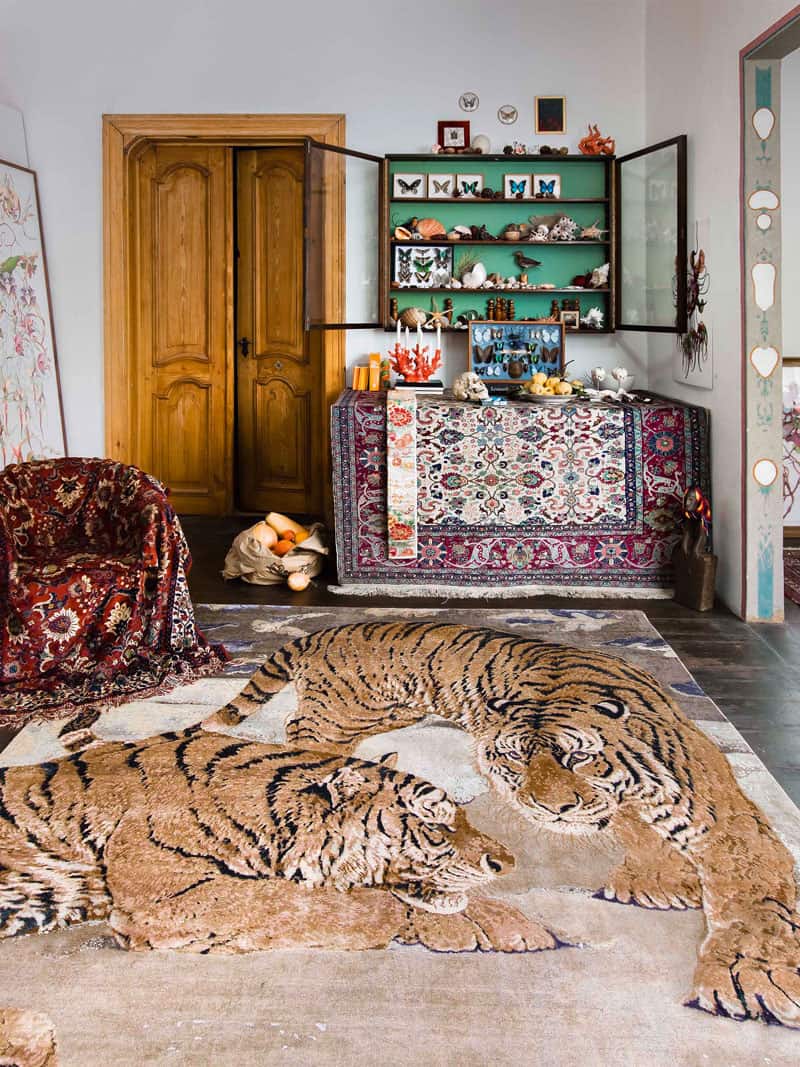 Tappeto Tessuto Tigre
