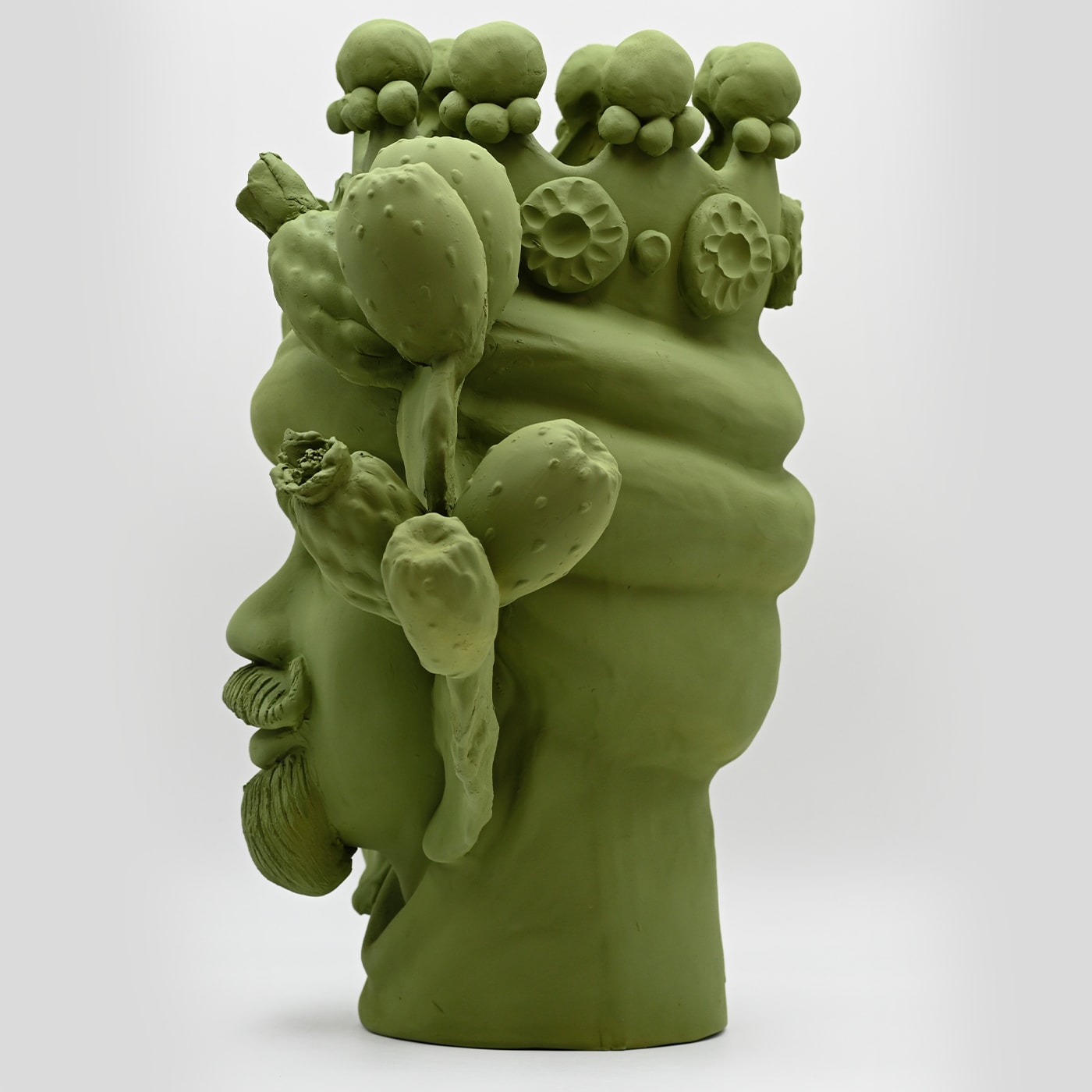 Testa di Moro Verde Artigianale Scultura