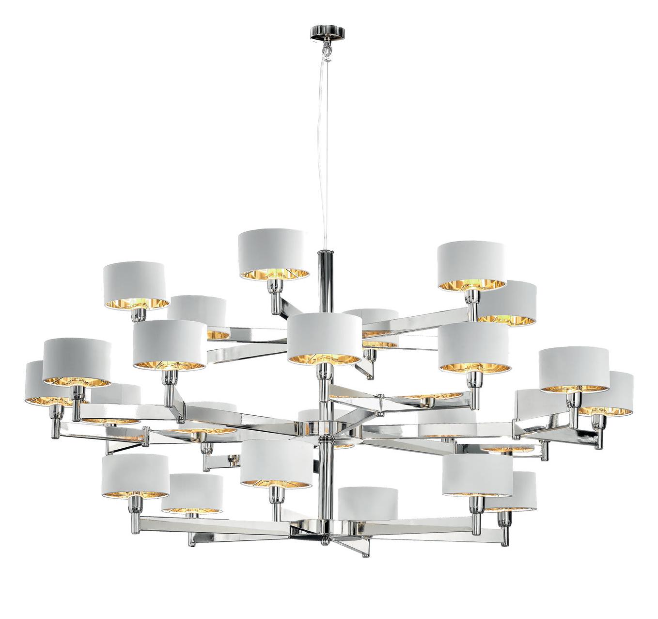 Lampadario Contemporaneo in Nichel Lucido