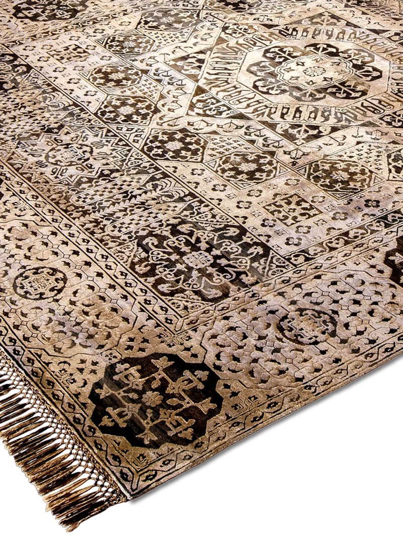 Tappeto Lusso Oro/Malva