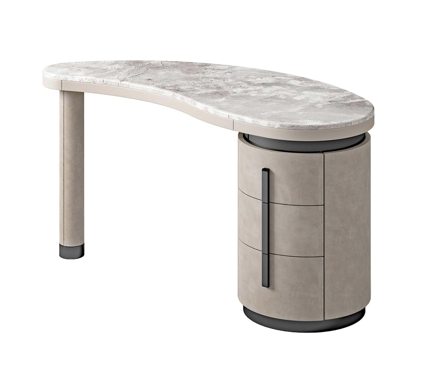 Tavolo Toilette Marmo/Pelle