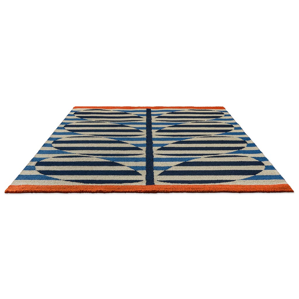 Tappeto Stelo Rigato Azzurro Esterno