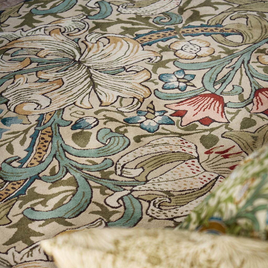 Golden Lily Green Red Tappeto