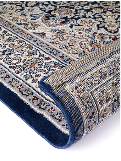 Tappeto Orientale Blu Tessitura Meccanica