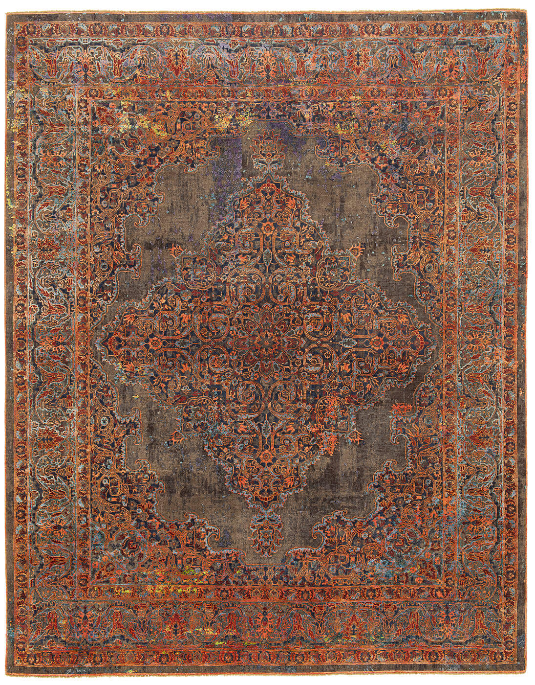 Tappeto Tabriz Artwork 8 Marrone Arancio Seta | Misura: 300 x 400 cm