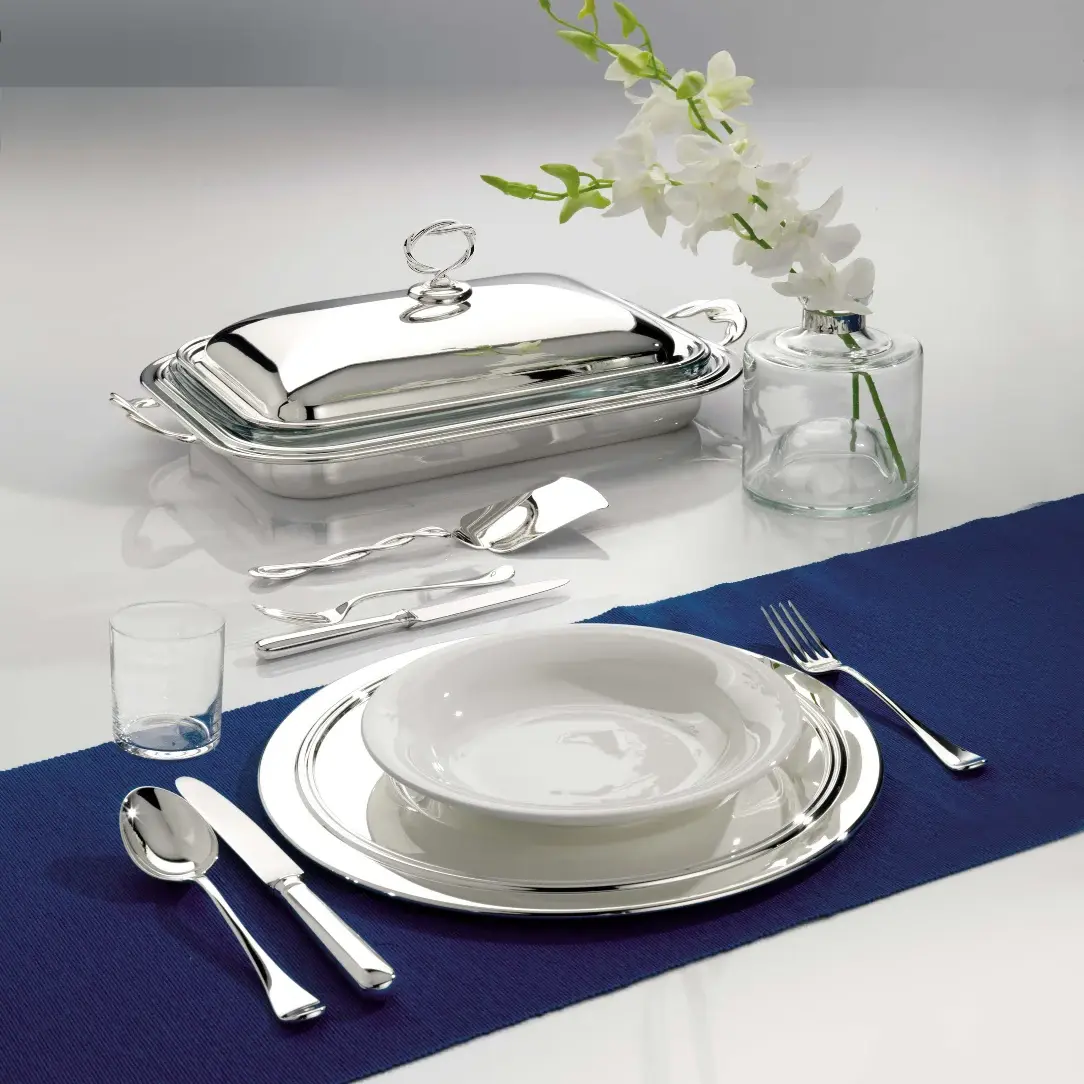Piatto Per Verdure Rettangolare In Argento | Configurazione: Without Lid