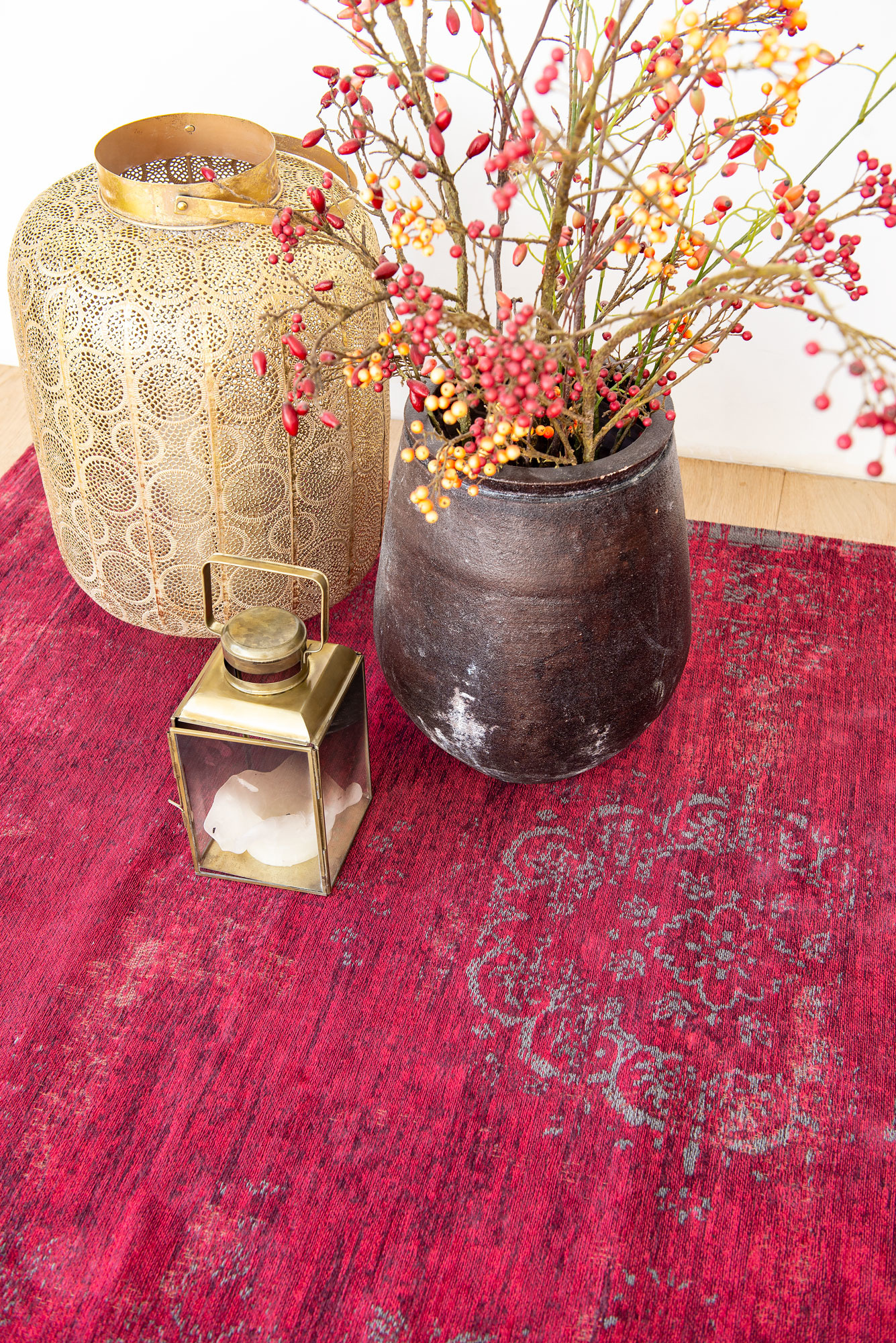 Tappeto Stile Vintage Scarlatto 8260