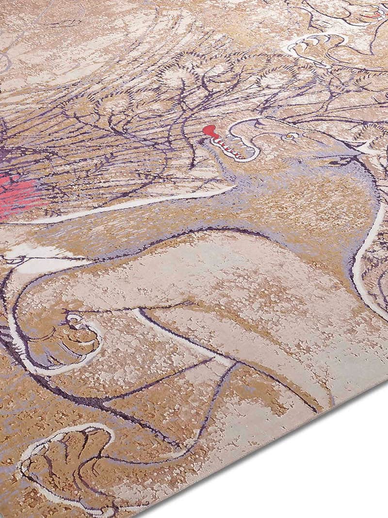 Tappeto Tessuto Due Leoni | Misura: 250 x 300 cm