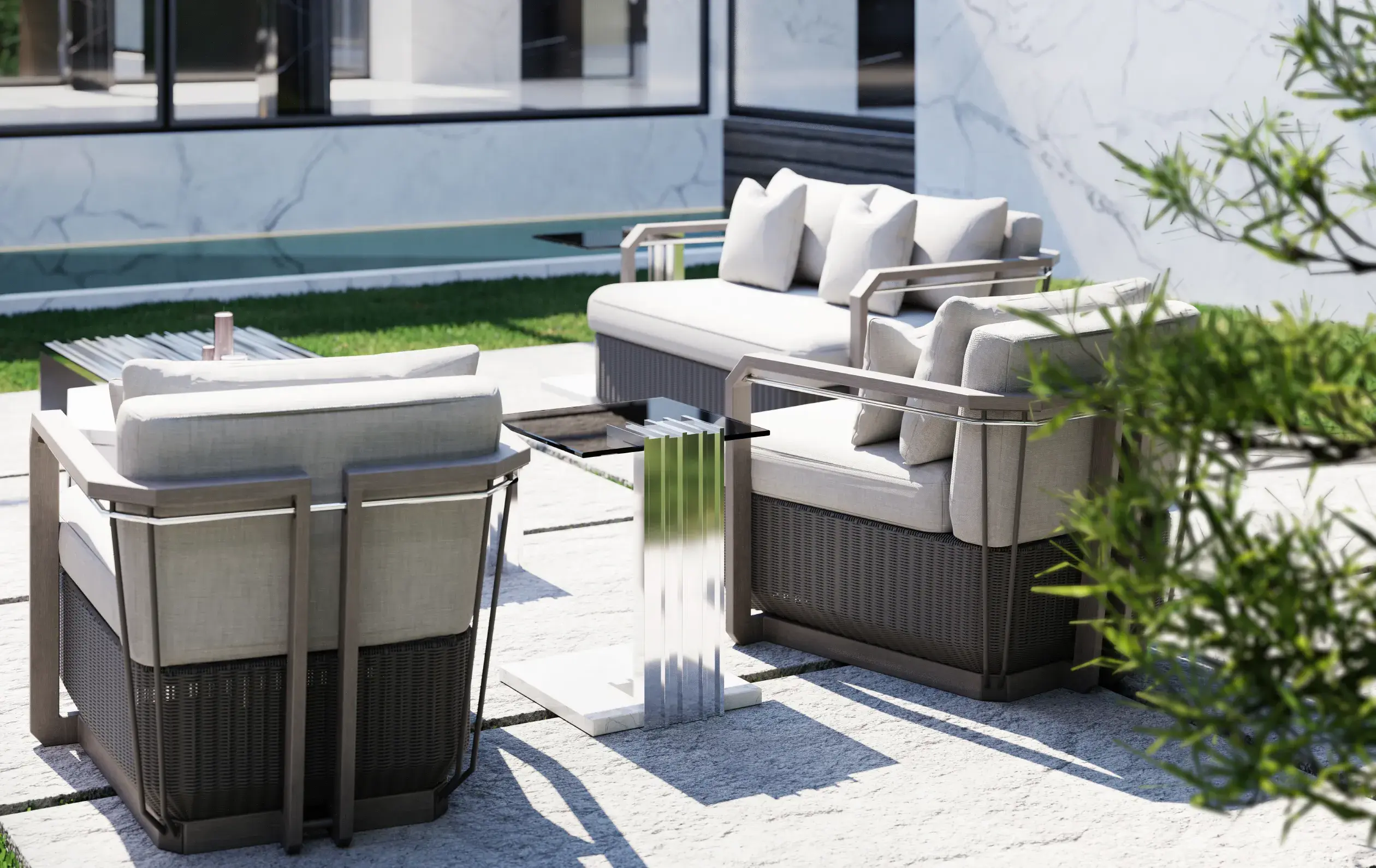 Tavolino Laterale Whirlwind Grey - 2