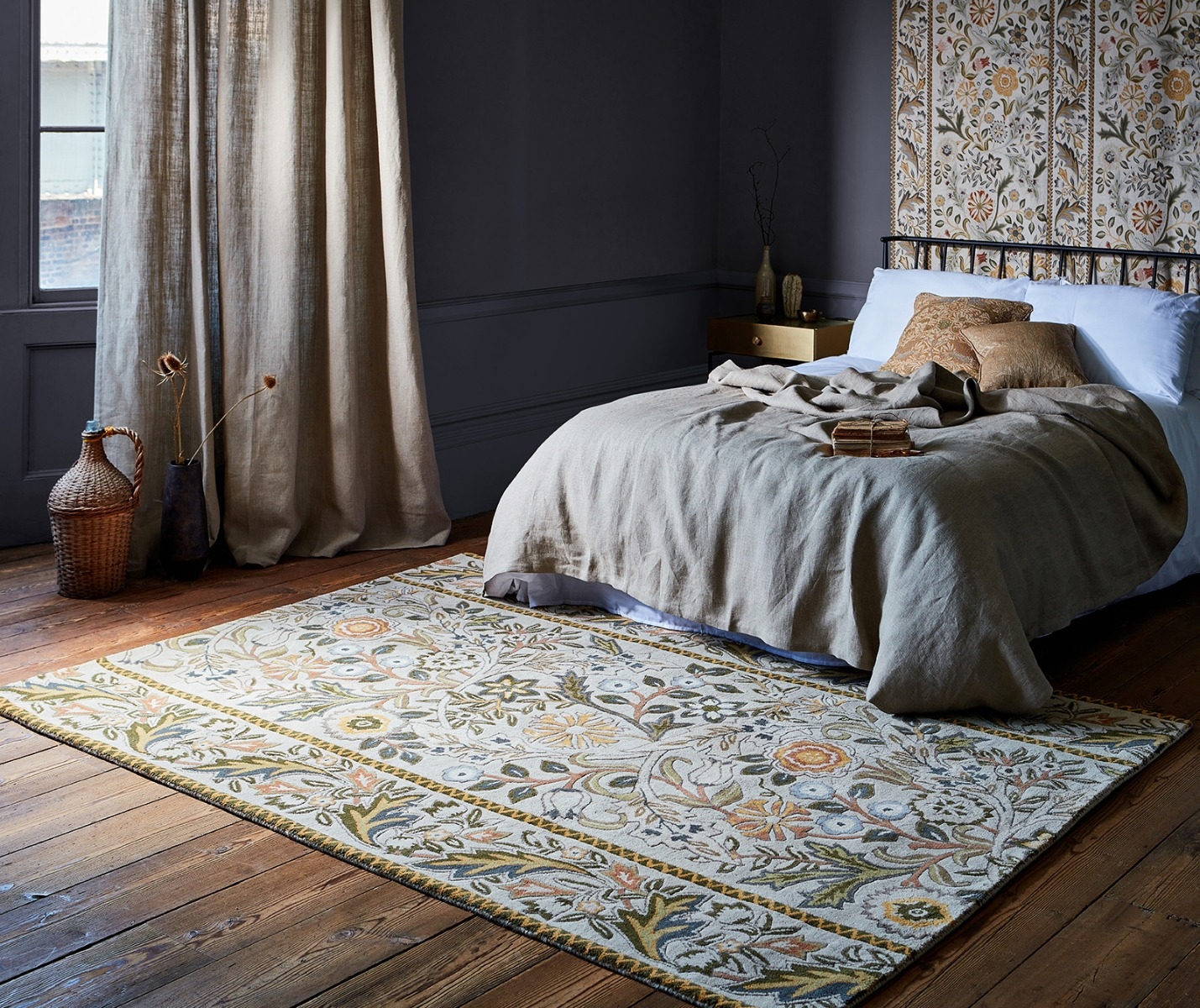 Tappeto Wilhelmina Lino Senape