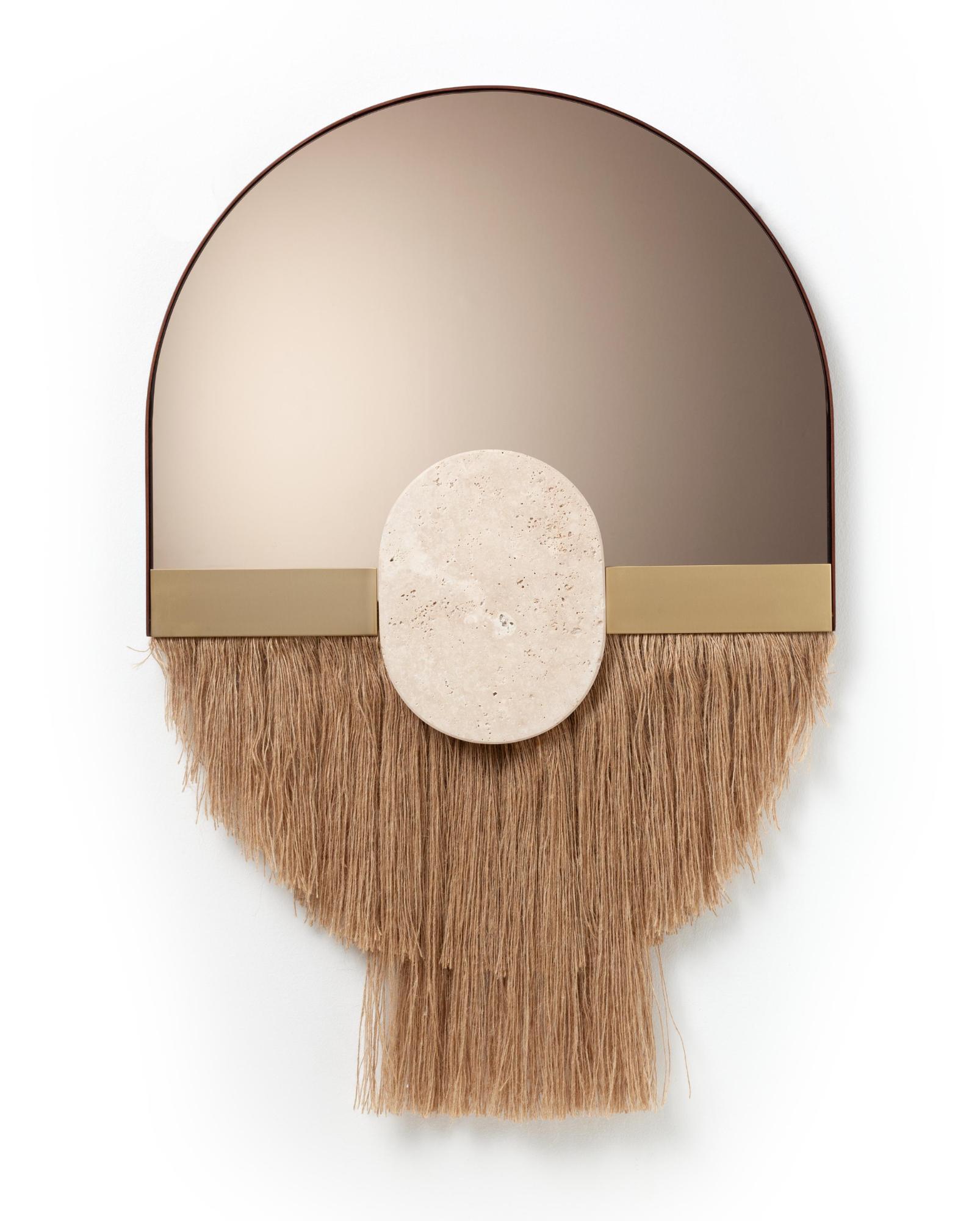 Specchio decorativo da parete Souk Ecru Latte