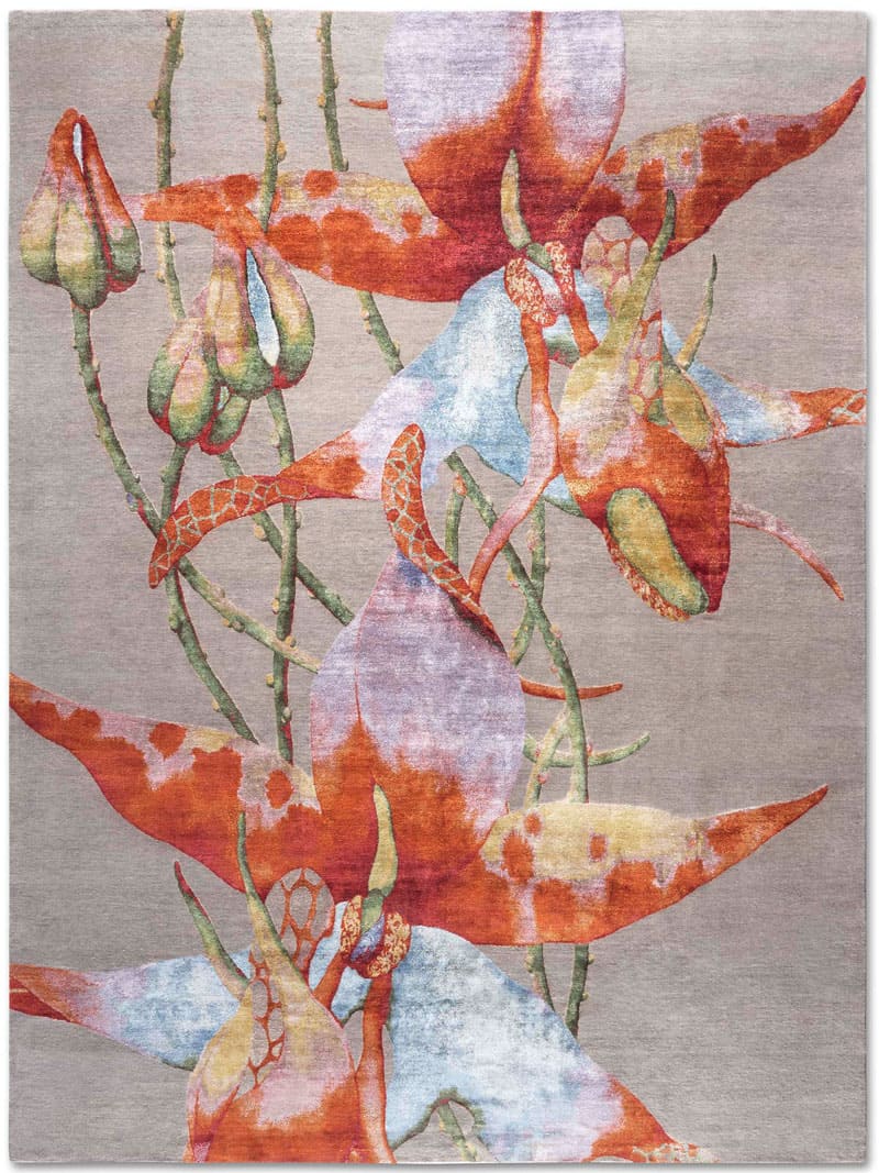 Tappeto Annodato Orchidea