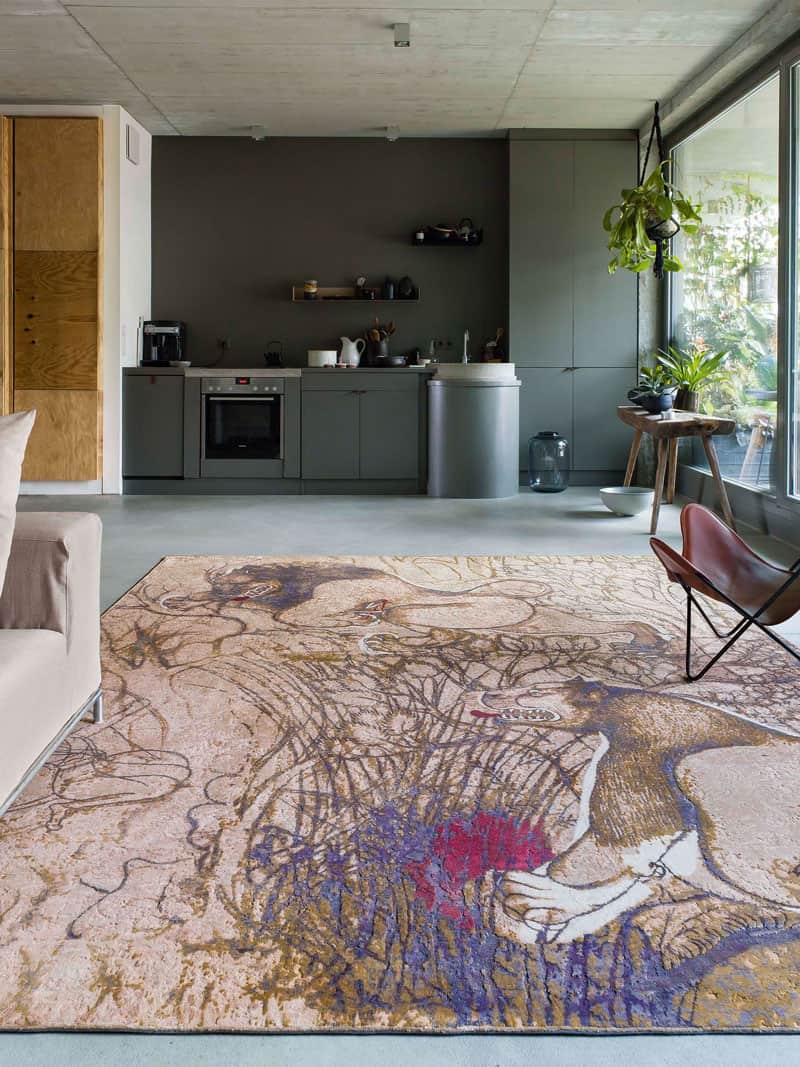 Tappeto Tessuto Due Leoni | Misura: 250 x 300 cm
