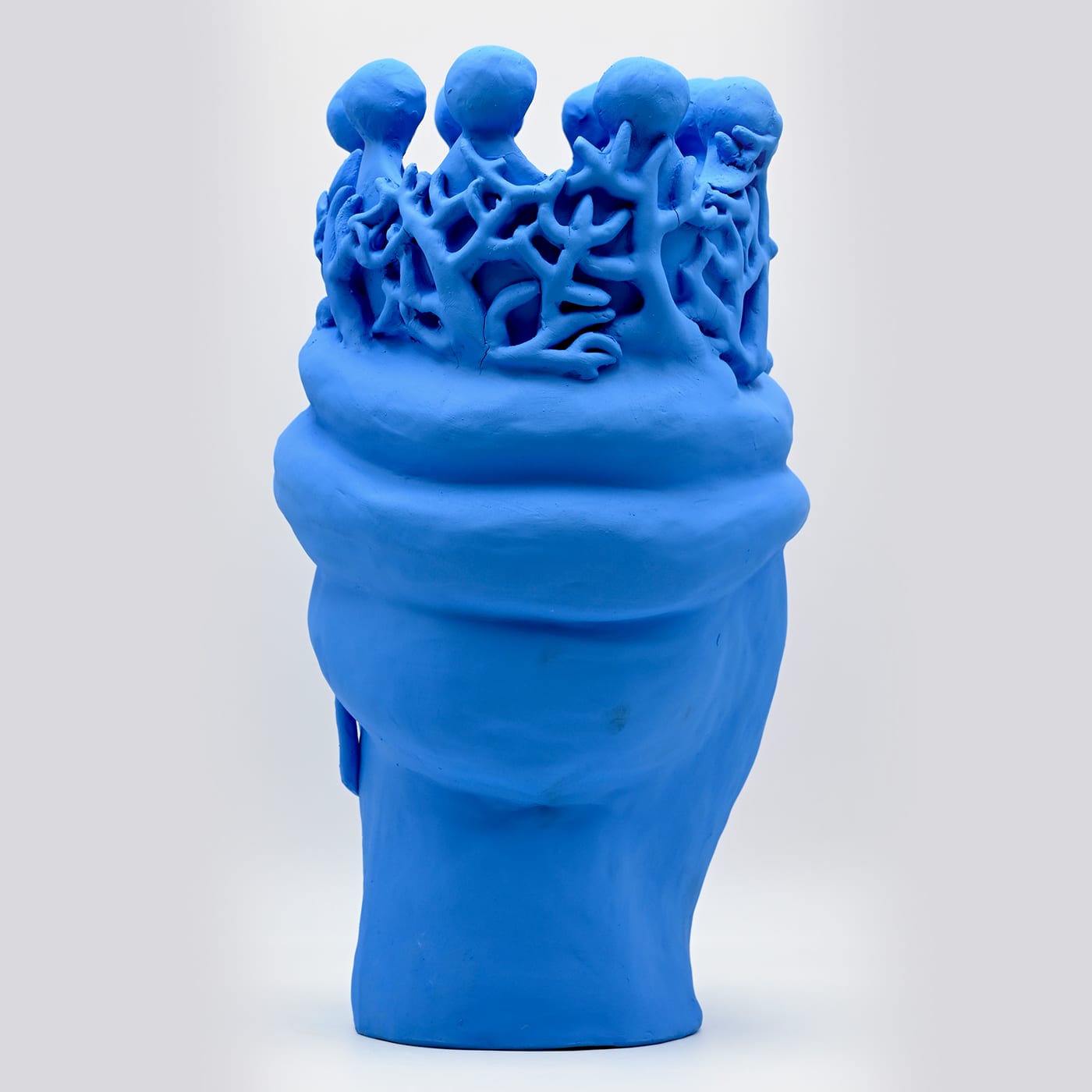 Testa di Moro Celeste Artigianale Scultura