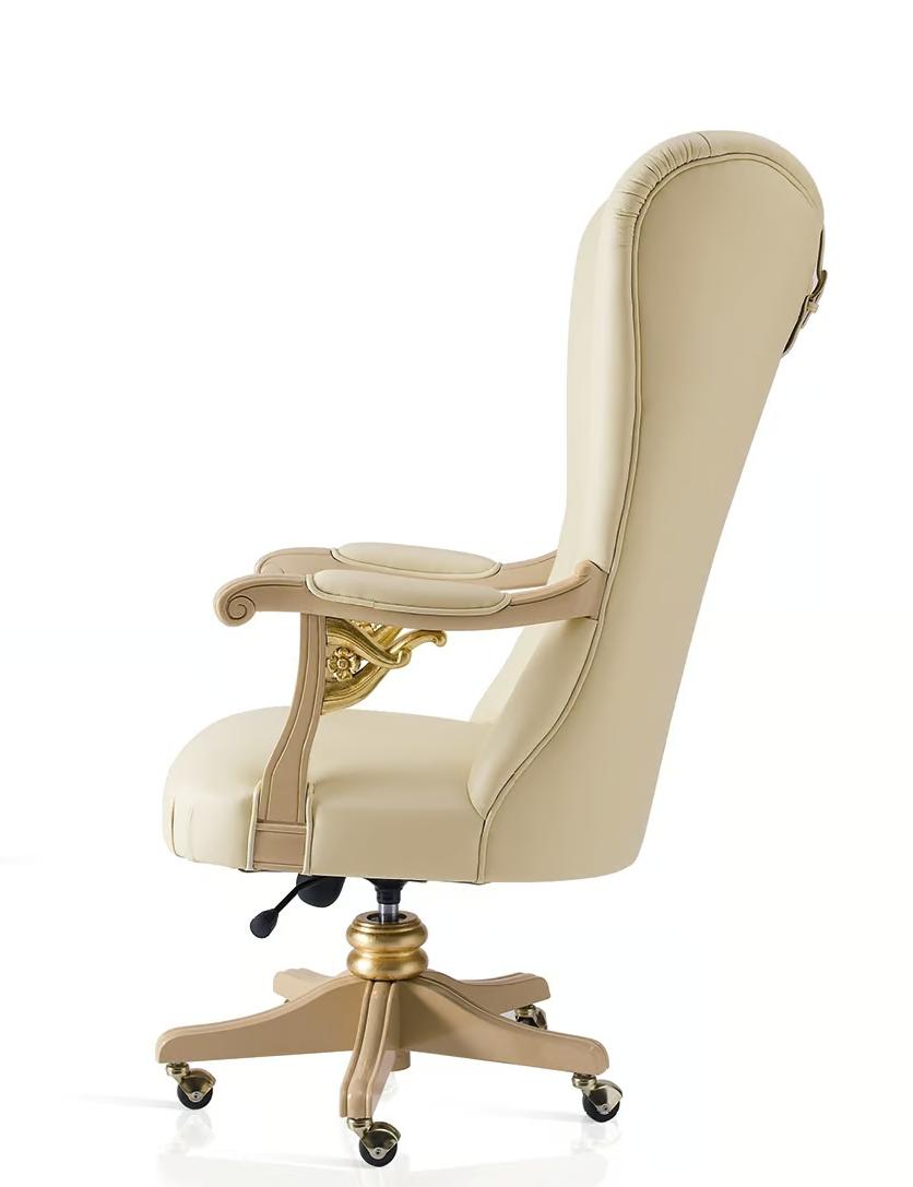 Poltrona Girevole in Pelle Harmony