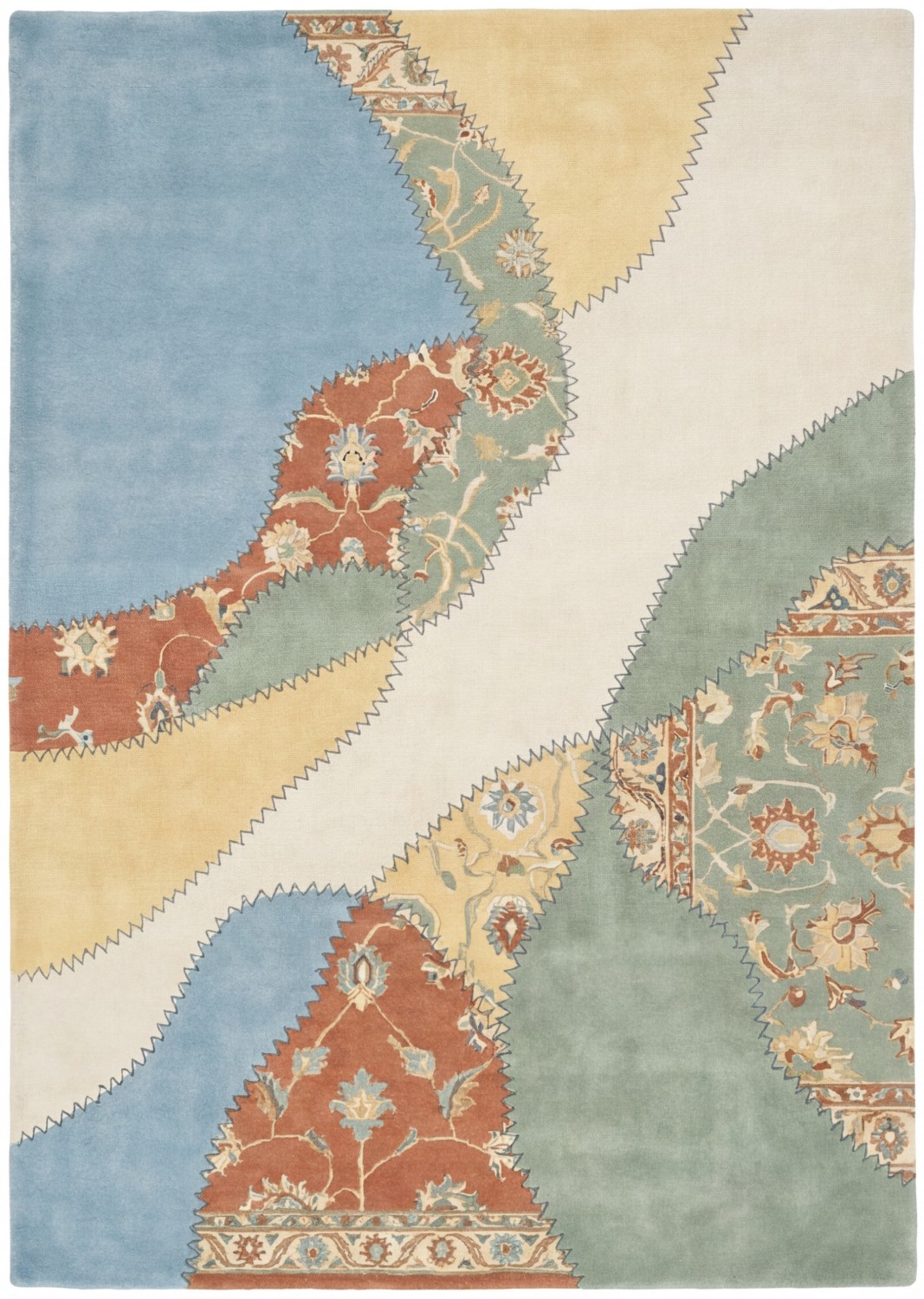 Tappeto Pastel Collage Blue