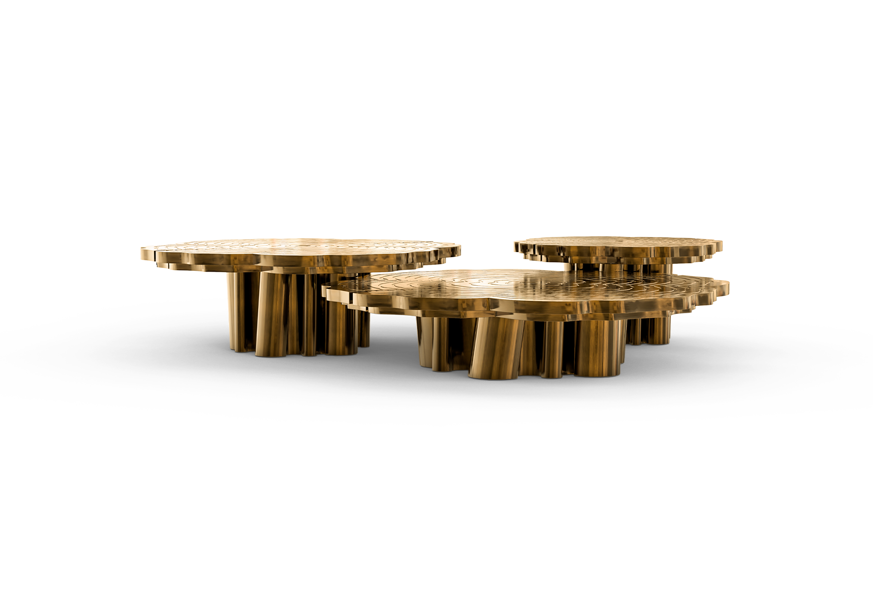 Set Tavolini da Caffè Fortuna Patina (3 Pezzi)