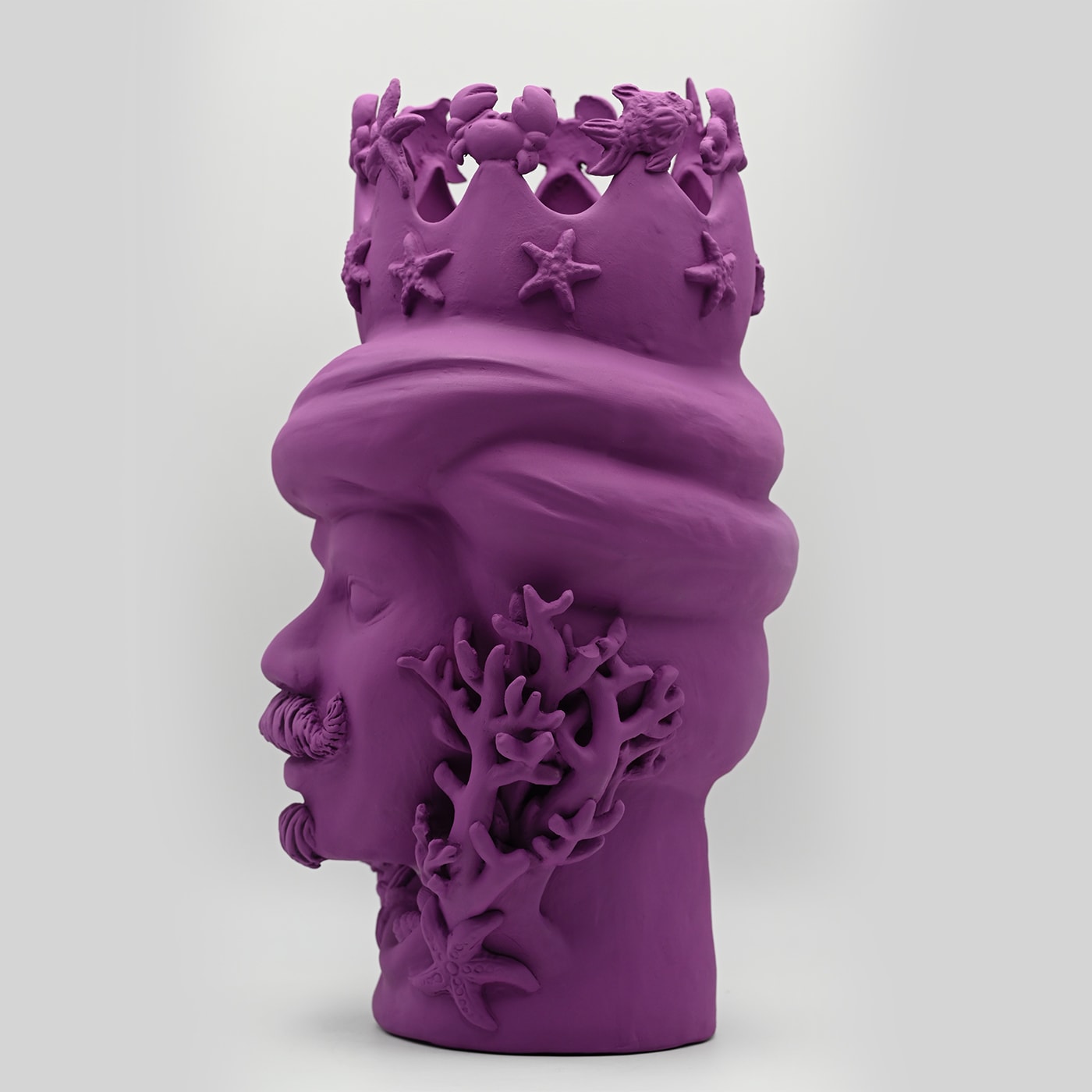Testa di Moro Viola Scultura