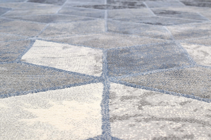Tappeto Geometrico Grigio