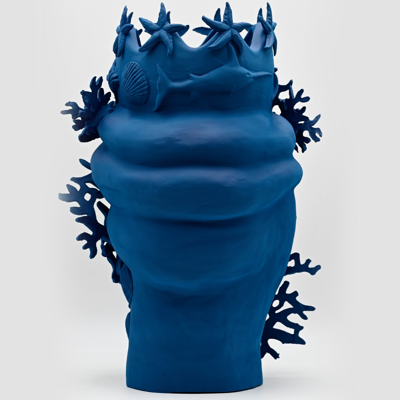 Testa di Moro Blu Reale Artigianale Scultura