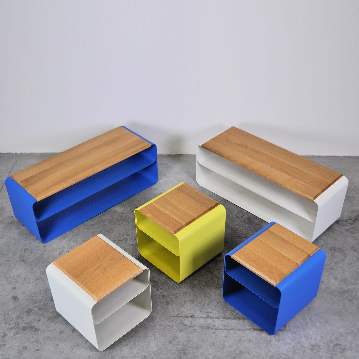 Panca Contemporanea in Legno e Metallo (Var. 2) - 3