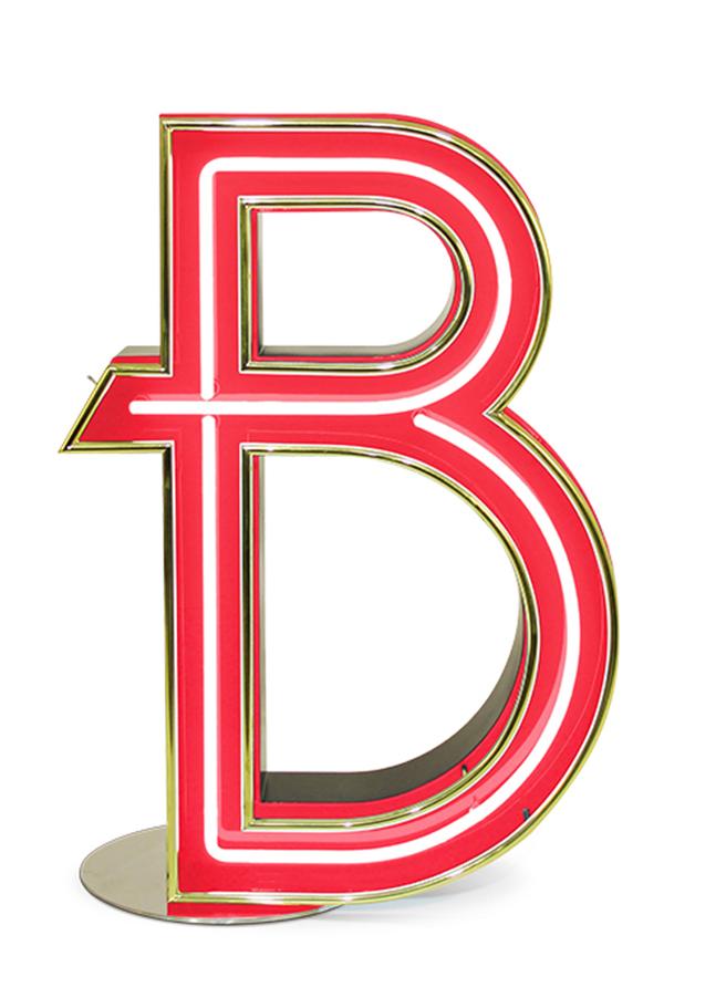 Lettera Luminosa Bold B