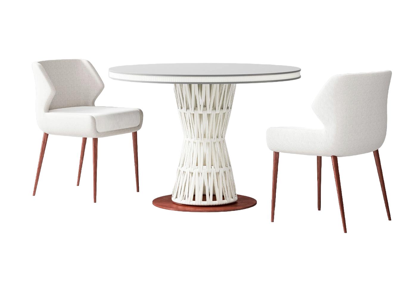 Set Da Pranzo Interno / Esterno Bianco